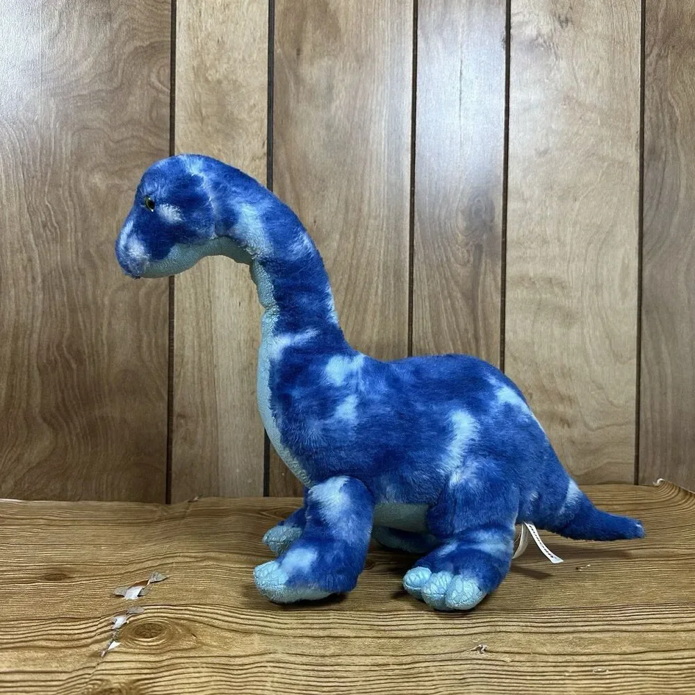 Aurora Blue Dinosaur Plush 14”‎ Stuffed Brontosaurus Sauropod Soft Toy